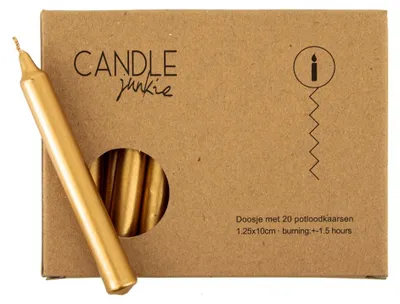 Imagen del producto de Kolony, 20 velas para árbol de Navidad, color dorado