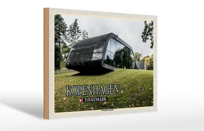 Produktbild von Holzschild Reise 30x20cm Kopenhagen Dänemark Ordrupgaard
