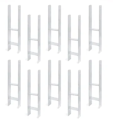 Produktbild von Alberts 10er-Set H-Pfostenträger feuerverzinkt lichte Breite 121 mm Gesamthöhe 600 mm Materialstärke 5 mm