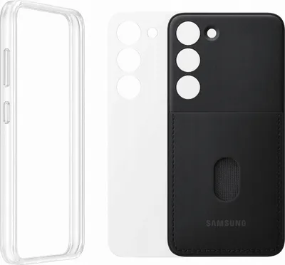 Zdjęcie produktu dla Samsung Frame Cover Etui Samsung Galaxy S23 Pokrowiec Z Wymiennymi Pleckami Czarne (Ef-Ms911Cbegww)