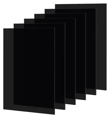 6 Acrylplatten schwarz 18x12 cm 3 mm für DIY