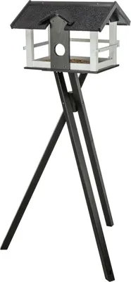 Produktbild von TRIXIE Futterhaus - schwarz/weiß - 48 × 33 × 37 cm/1,33 m