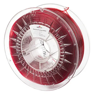 Zdjęcie produktu dla Spectrum 3D filament 80050 Premium PET-G transparent red
