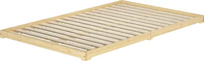 Produktbild von Überlanges Futonbett Holzbett niedrige Sitzkante 140x220 Kiefer lackiert V-60.47K-14-220Rollrost inkl.