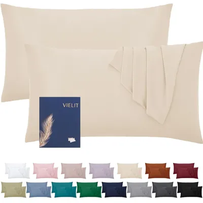 Productafbeelding van Kussensloop, 30x50 cm, set van 2, microvezel, hypoallergeen, beige