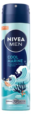Image de Nivea Men Ultra Charge Spray anti-transpirant, 150 ml - Fraîcheur et protection intensives pour les hommes actifs