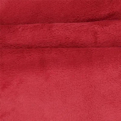 Fleece Wellnessfleece doppelseitig Plüschstoff ab 1m x 1,45m Farbwahl rot