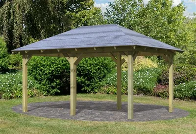 Productafbeelding van Karibu houten paviljoen Perida, afmetingen 485x345 cm