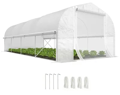 Produktbild von Gewächshaus 595x300x200 cm Weiß mit Fliegennetz