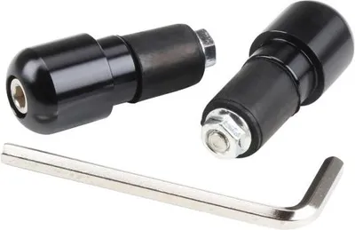 Immagine prodotto di Pesi manubrio Antivibranti (2 pezzi) Estremità manubrio nere CORTE per manubrio da 22 mm