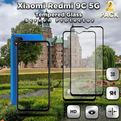 Obrázek produktu pro 2-Pack Xiaomi Redmi 9C 5G - Tvrzené sklo 9H - Vysoce kvalitní 3D ochrana displeje