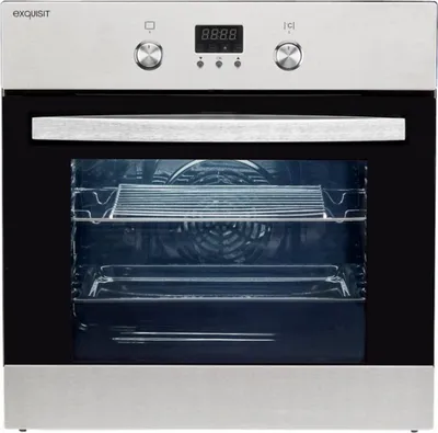 Close-up studio shot of a modern oven.