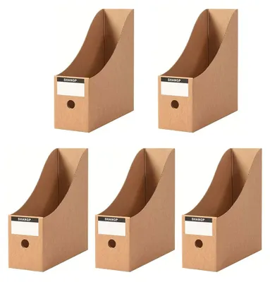 Produktbild von Zeitschriftenablage, Ordnerhalter, Zeitschriftenorganizer, Buchboxen, 12er-Set, mehrfarbig