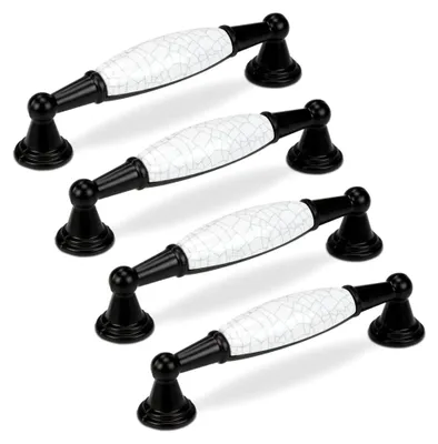 Produktbild von 4 x Möbelgriff Porzellangriff Vintage 96mm