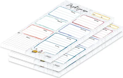 Immagine prodotto di PRICARO Essensplaner "Doodles", magnetisch, A5, 50 Blatt, 3 Stück