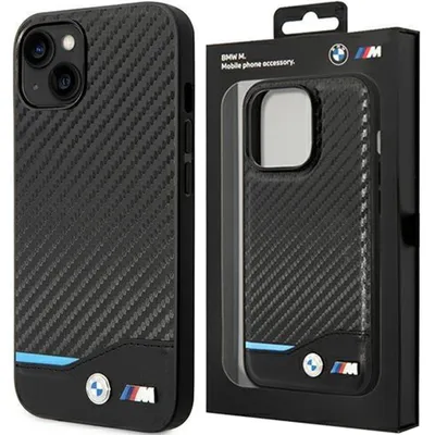 Produktbild von BMW M PolyurethanCarbon blau Line Case für iPhone 14 schwarz