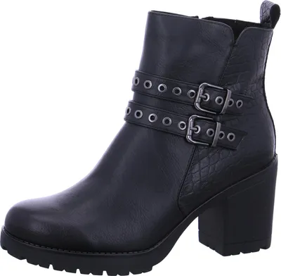 Produktbild von MARCO TOZZI Damen Stiefelette Krokodil-Optik 100% Vegan 2-25409-45, Größe:39 EU, Farbe:Schwarz