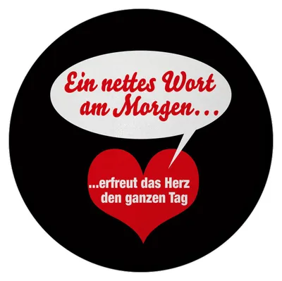 Produktbild von Herz und Sprechblase Magnet mit Flaschenöffner rund mit Spruch: Ein Wort