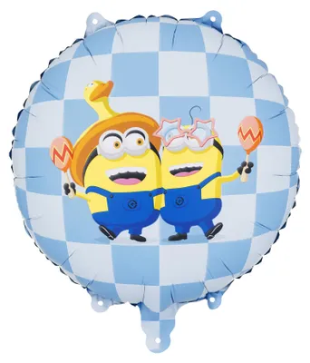 Produktbild von Folienballon Minions 35cm Blau / Gelb