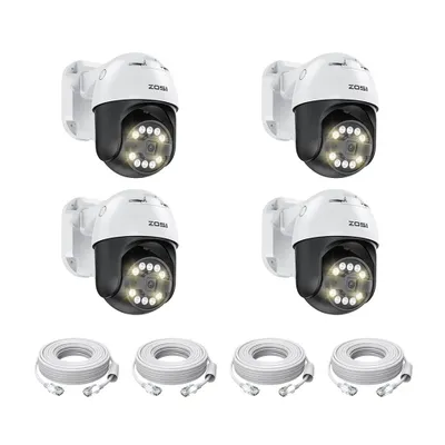 Immagine prodotto di Telecamera di sicurezza IP ZOSI, 8MP ad alta risoluzione, rilevamento veicoli AI, telecamere 4PK 8MP