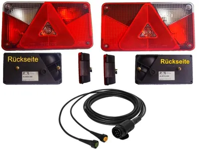 Produktbild von Aspöck Multipoint 5 - Leuchten Set - 13 polig 4,5 m Kabelbaum - Anhänger-Beleuchtung-Set