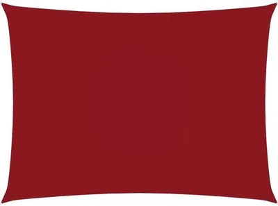 Image de Toile d'ombrage rectangulaire - 2 x 4 m - Rouge - Tissu Oxford imperméable - Résistante aux UV - Toile d'ombrage avec cordes