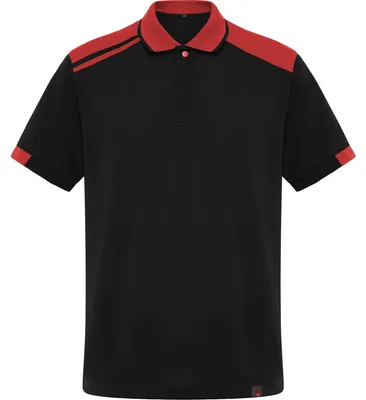 Produktbild von Roly Workwear - "Samurai" Poloshirt für Herren LT5232 (3XL) (Schwarz/Rot)