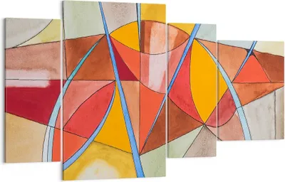 Produktbild von Bild auf Leinwand - Leinwandbild - Abstraktion modern - 120x70cm - Wand Bild - Wanddeko - Leinwanddruck - Bilder - Kunstdruck - Wanddekoration - Leinwand bilder - Wandkunst - DL120x70-3960