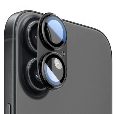 Immagine prodotto di Anello protettivo in metallo per fotocamera per Apple iPhone 17 con rivestimento in vetro, nero