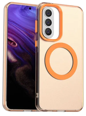 Produktbild von Magnetisch Hülle für Samsung Galaxy A57, Schlank Durchscheinend Matt Stoßfest Handyhülle Orange