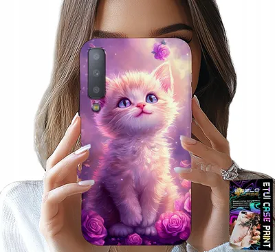 Zdjęcie produktu dla Etui Do Samsung A7 2018 - Słodki Kotek, Kot, Wzory Ze Zwierzętami
