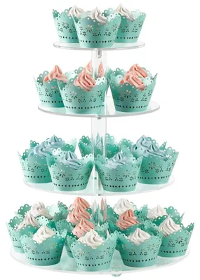 Obrázok produktu pre Omgoods – Priehľadný akrylátový stojan na cupcakes, ideálny na oslavy a podujatia