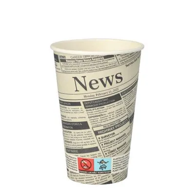 Produktbild von Papp-Trinkbecher 0,3 l “Newsprint” – -, für Heißgetränke, 1000 Stück