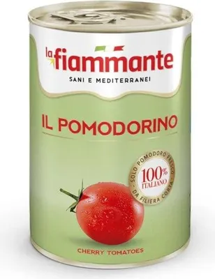 Produktbild von 24x La Fiammante il pomodorino Pomodorini Kirschtomaten Tomaten sauce aus Italien dose 400g