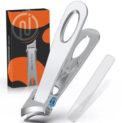 Productafbeelding van Nagelknipper voor dikke, ingegroeide teennagels, met een 45° gebogen lemmet, gemaakt van roestvrij staal, zilverkleurig