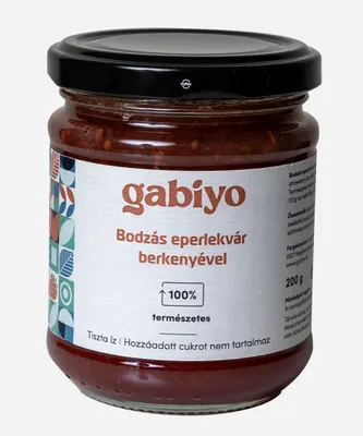 Produktbild von 200g Gabiyo Erdbeeren mit Schwarze Apfelbeeren und Holunder Fruchtaufstrich ohne Zuckerzusatz