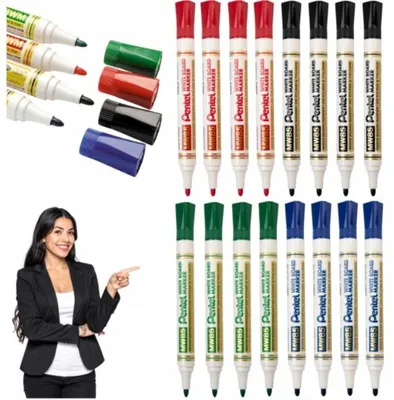Produktbild von Pentel MW85 Whiteboard Marker Set 16 Stück 4 Farben