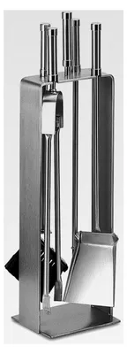 Produktbild von Edelstahl Kaminbesteck 4-teilig 66cm Höhe Ofenbesteck Ofengarnitur Kamin-Set Ofen-Set