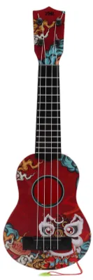 Obrázok produktu pre Detská hračka Ukulele Mini plastová gitara Hudobný nástroj pre predškolské deti Darček Červená