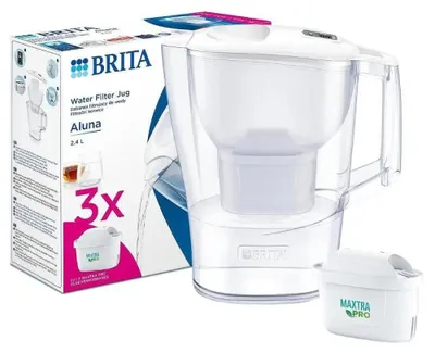 Produktbild von Brita Aluna, Pitcher-Wasserfilter, 2,4 l, Transparent, Weiß