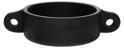 Productafbeelding van Pomax Chanelle fruitschaal van mangohout, zwart, L 36,5 x B 24 x H 9 cm