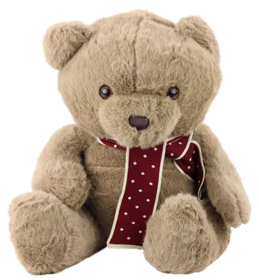 Obrázok produktu pre Plyšový maskot objíma veľký medvedík so šatkou svetlohnedý 45 cm