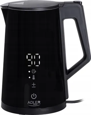 Immagine prodotto di Adler | Bollitore | AD 1345b | Elettrico | 2200 W | 1,7 L | Acciaio inox | Base girevole a 360° | Nero