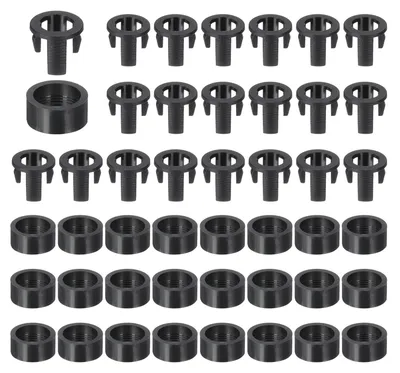 LED-Halter-Set 5 mm, 50 Stück, Kunststoff, schwarz