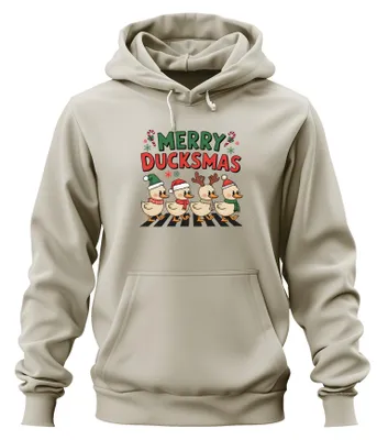 Obrázok produktu pre Merry Duckmas Duck Antlers - Christmas Xmas Christmas Uni mikina s kapucňou, Nature, S