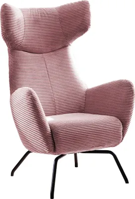 Produktbild von KAWOLA Sessel LOTTE Ohrensessel Cord rosa