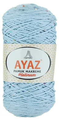 250g Strick-Garn Pamuk Makreme Platinum pastellblau