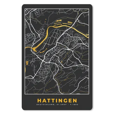 Produktbild von MuchoWow® Mauspad Mousepad Karte - Stadtplan - Hattingen - Deutschland - Gold 18x27 cm - Mousepads - Maus Mat - Pad - Mausunterlage