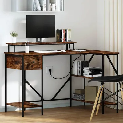 Produktbild von Schreibtisch Räuchereiche 120 x 79 x 86.5 cm Holzwerkstoff