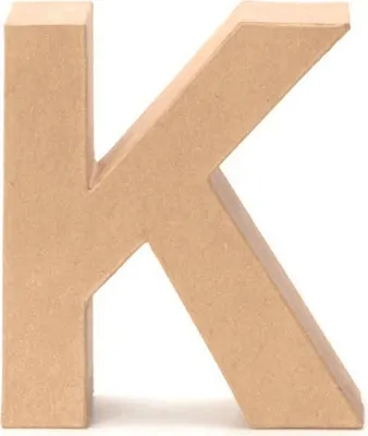 Produktbild von Glorex Papp-Buchstabe K 17,5 x 5,5 cm